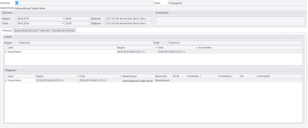CRM Dienstreise